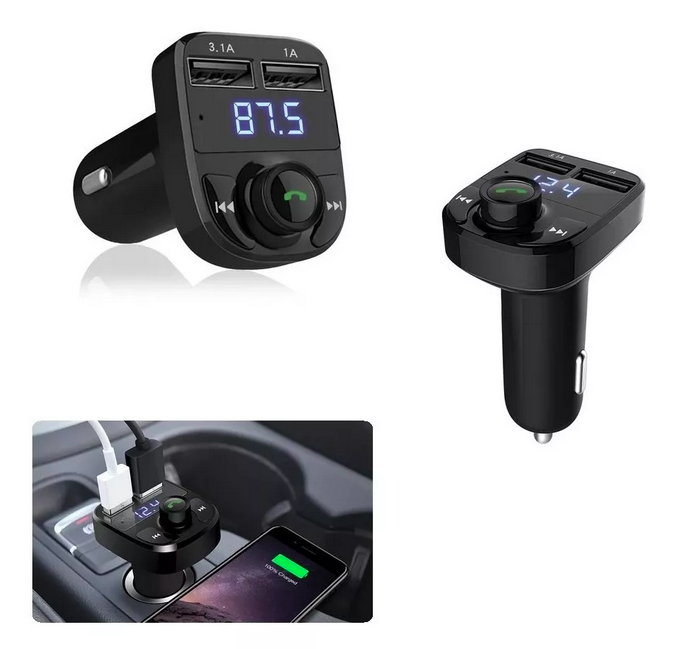 Miniatura 2 de Transmisor Fm Para Carro Bluetooth